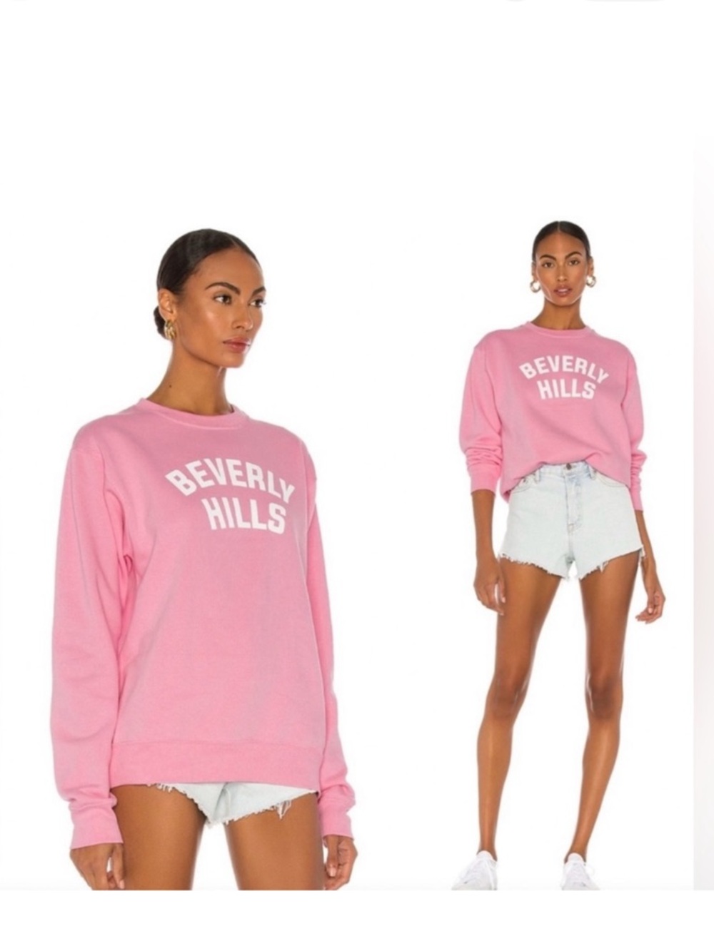 Departure Beverly Hills Pink Crew Sweatshirt size M